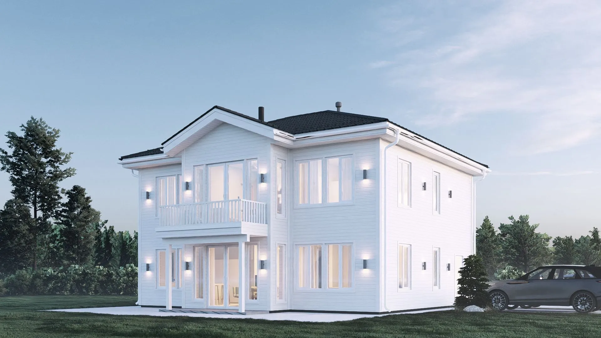 Двухэтажный дом заводского изготовления Адель