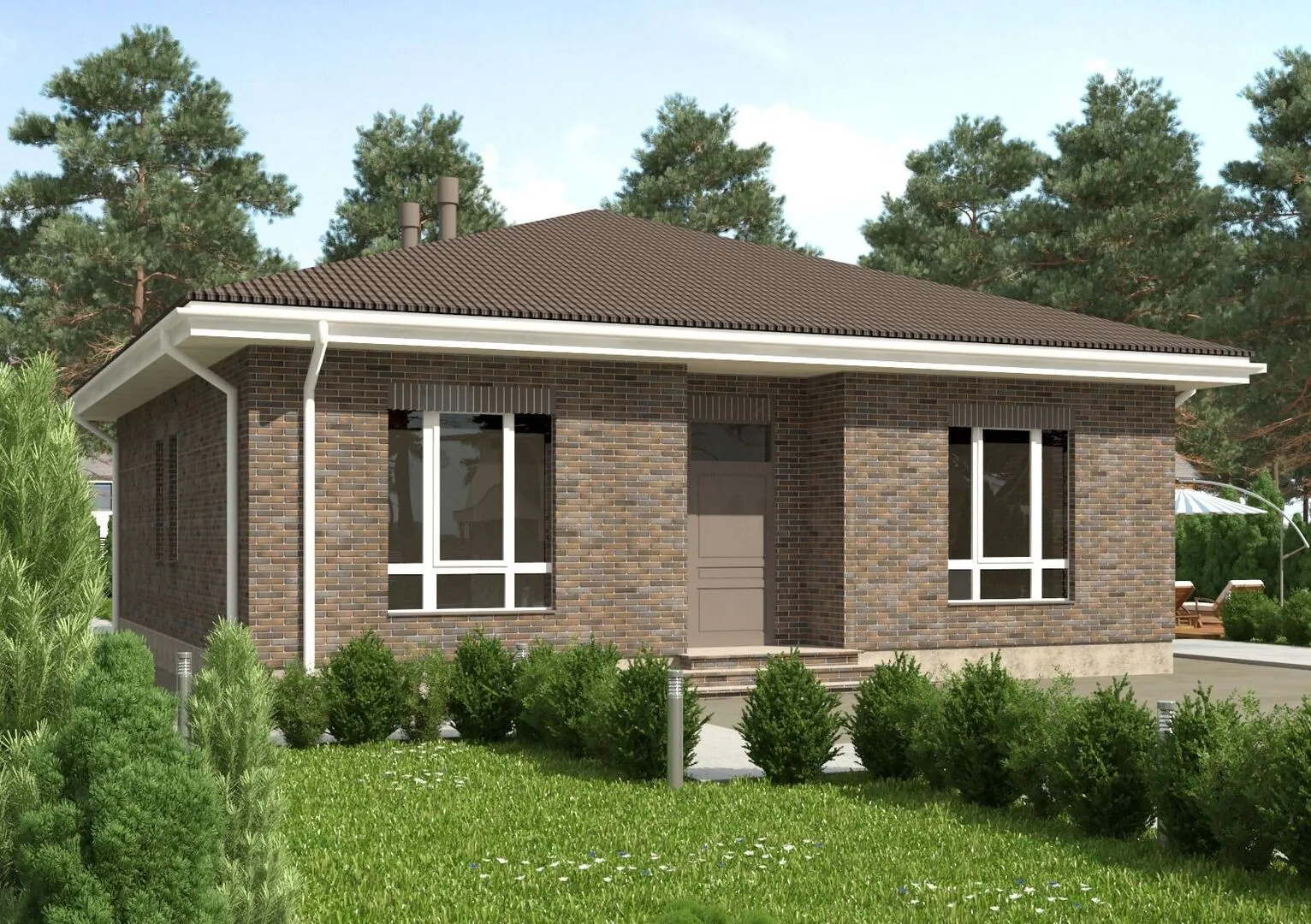 Одноэтажный дом 90 кв.м КБ-054