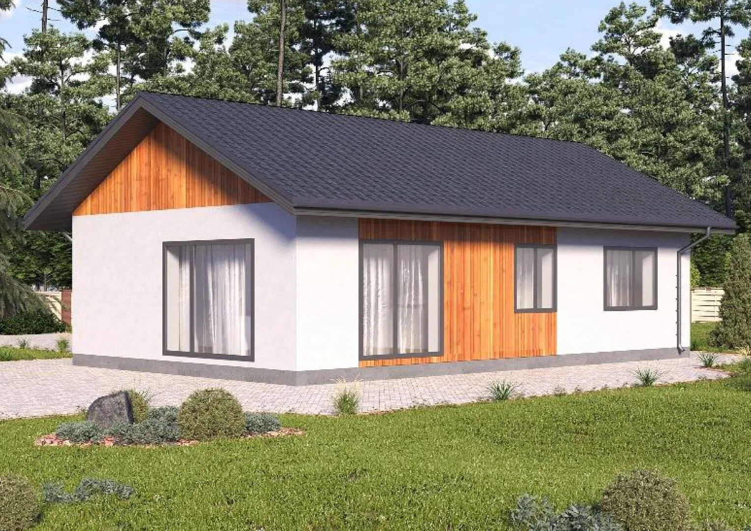 Одноэтажный загородный дом OPTIMA-84M