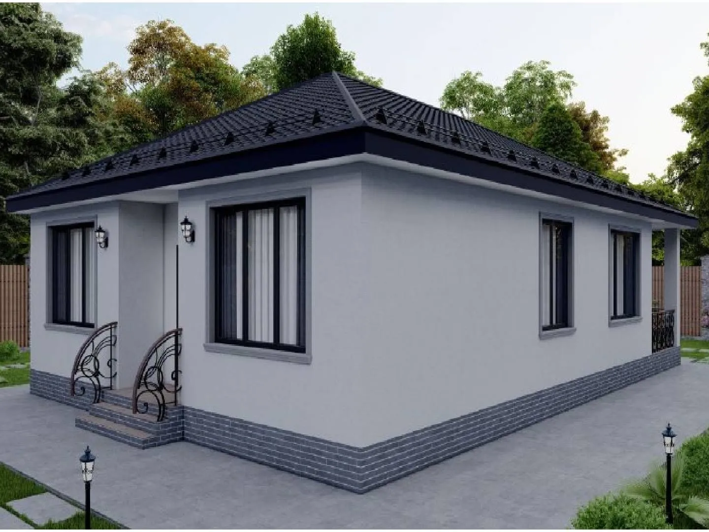 Одноэтажный коттедж 