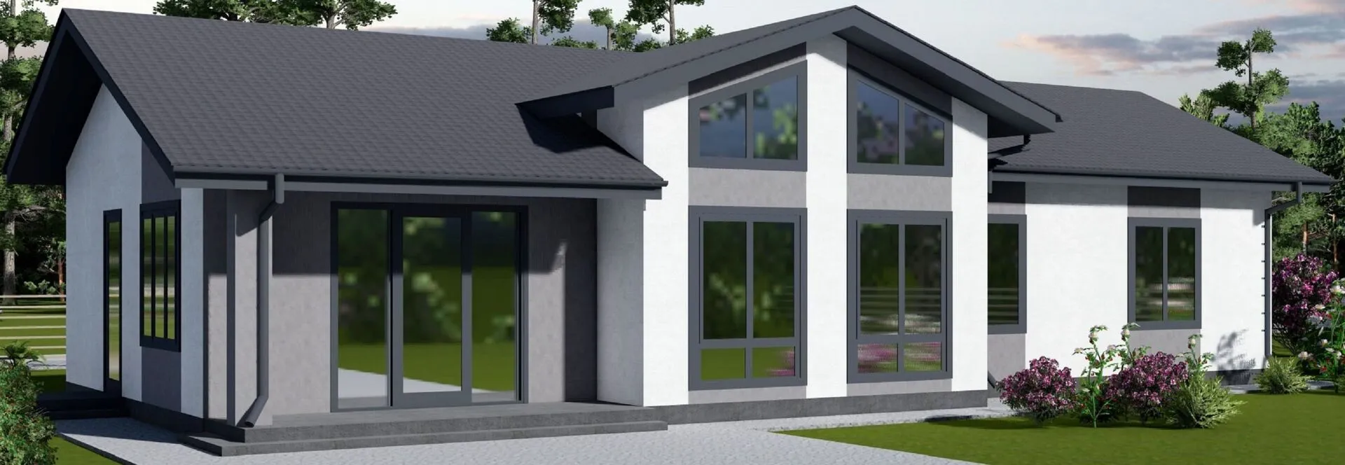 Одноэтажный дом из газобетона ГД-1-122