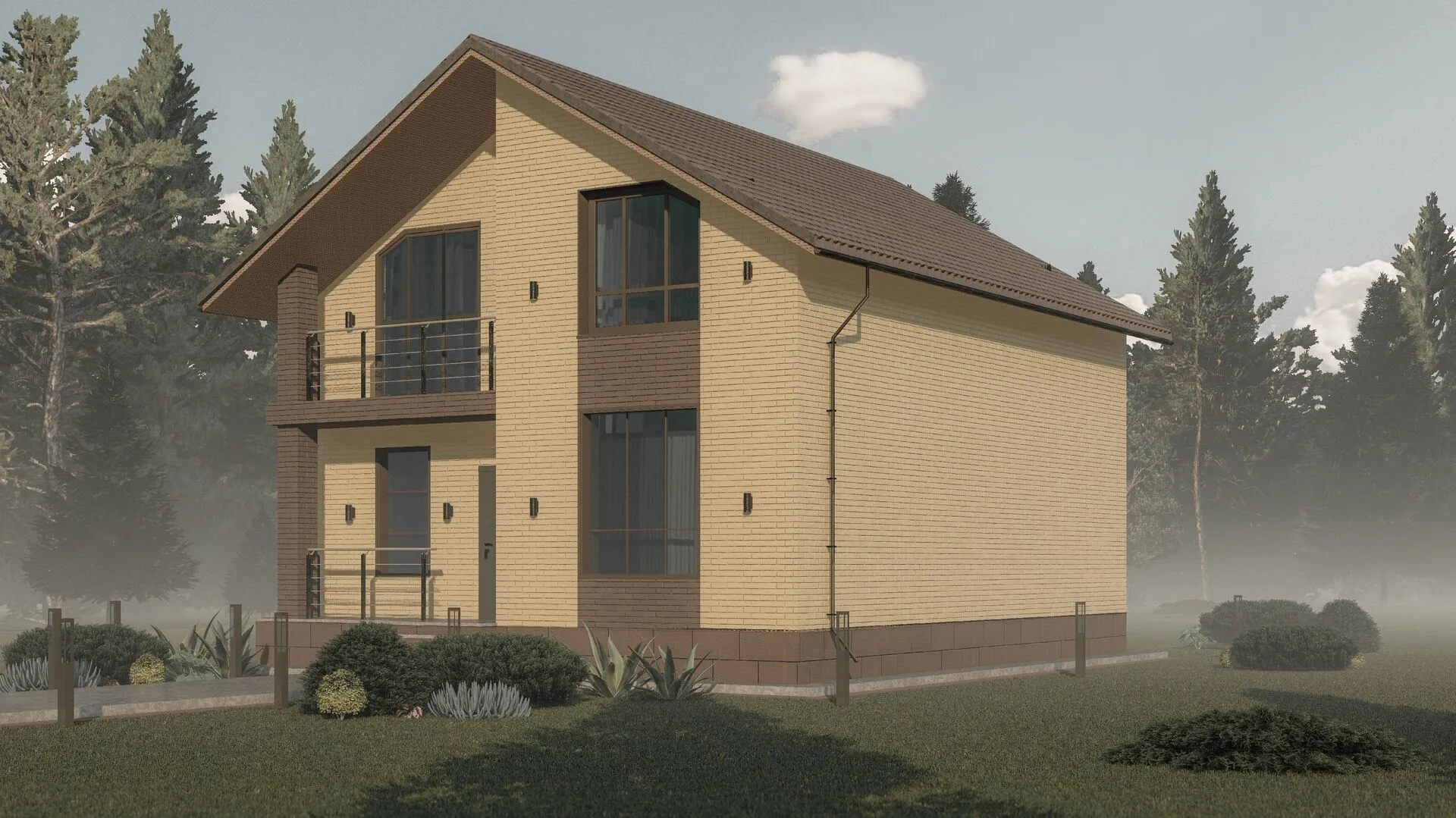 Двухэтажный коттедж Д-2023-124