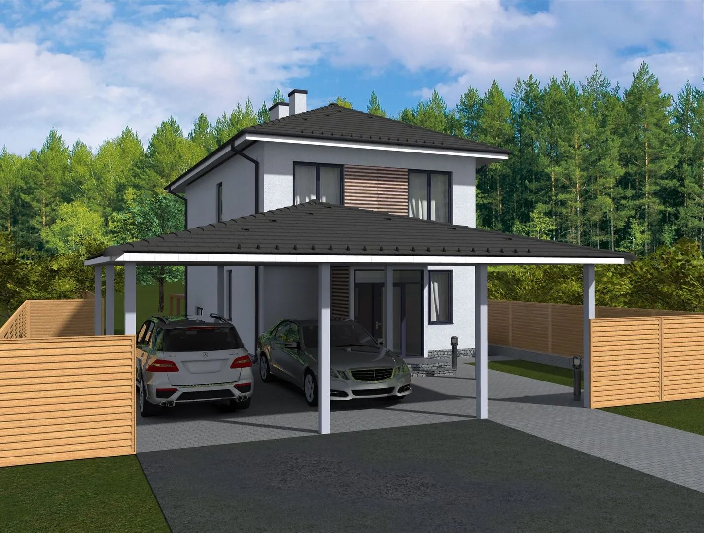 Двухэтажный коттедж Д-2023-138