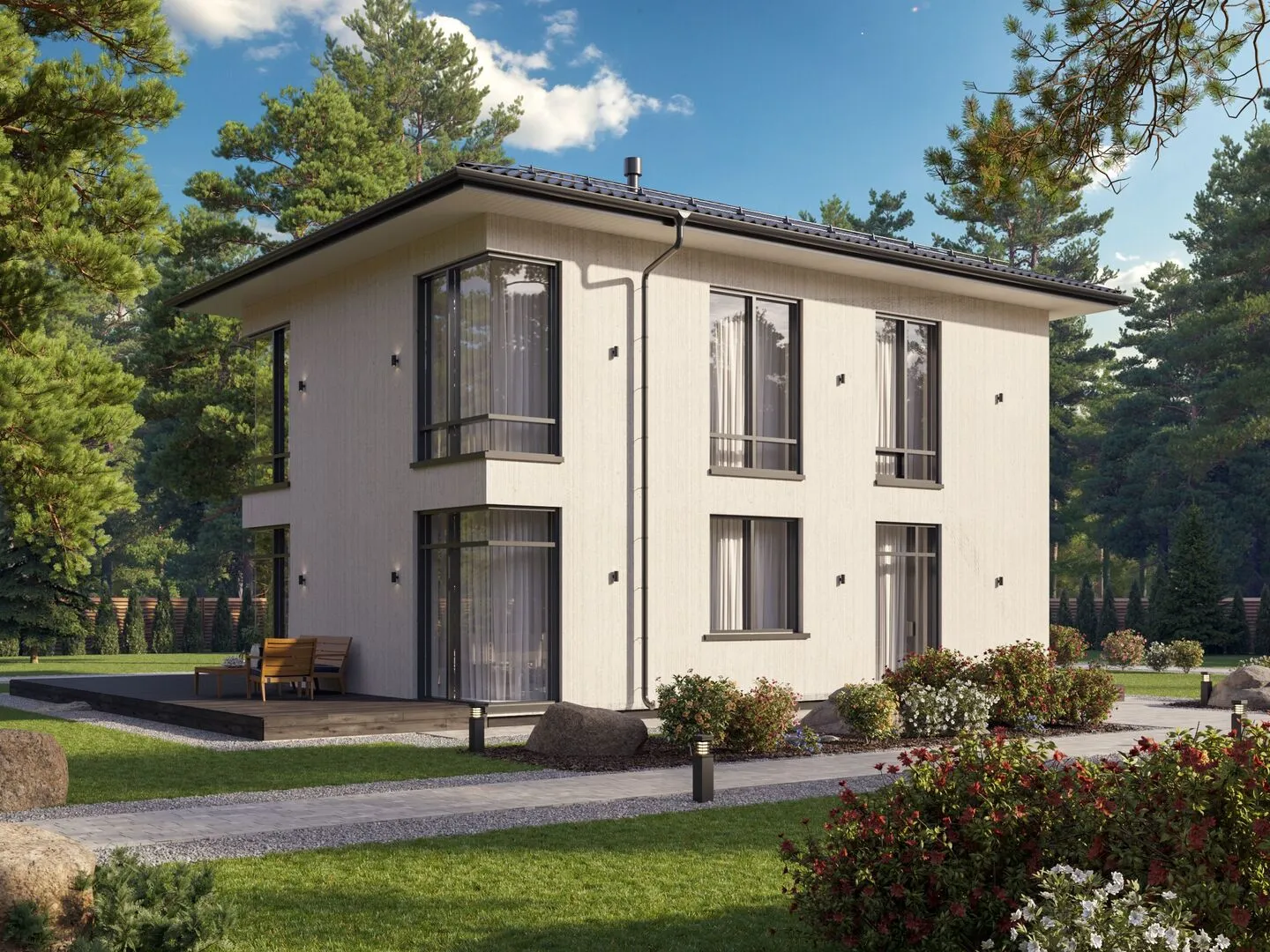 Двухэтажный дом линейки 