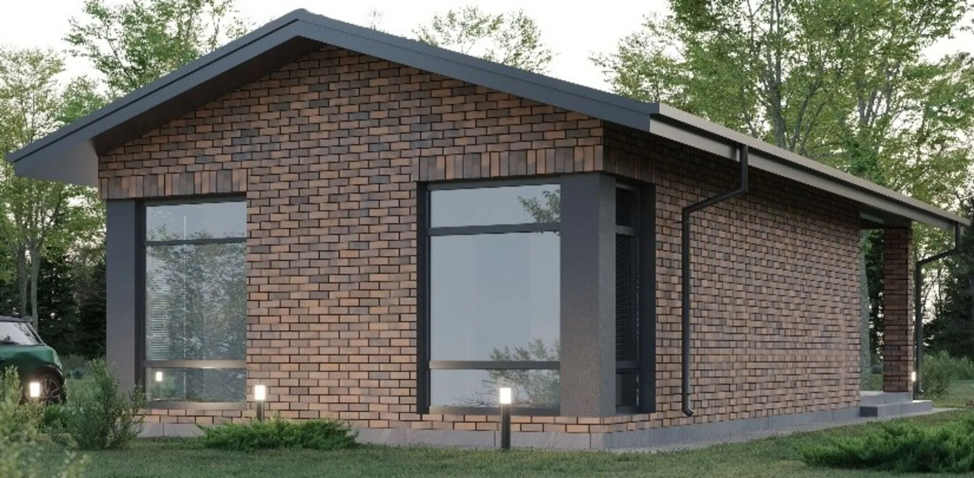 Проект одноэтажного дома с терассой