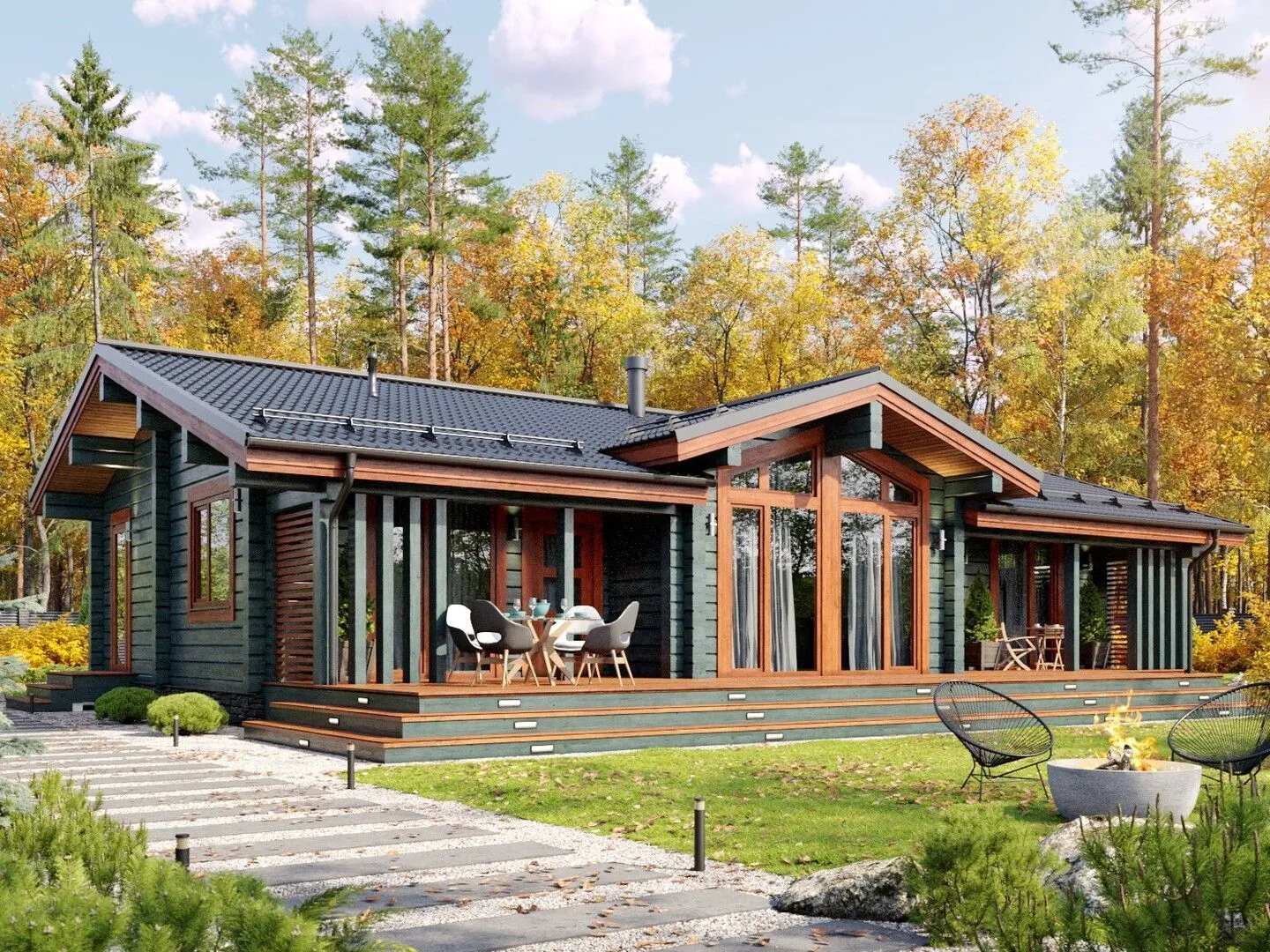 Дом из клееного бруса 