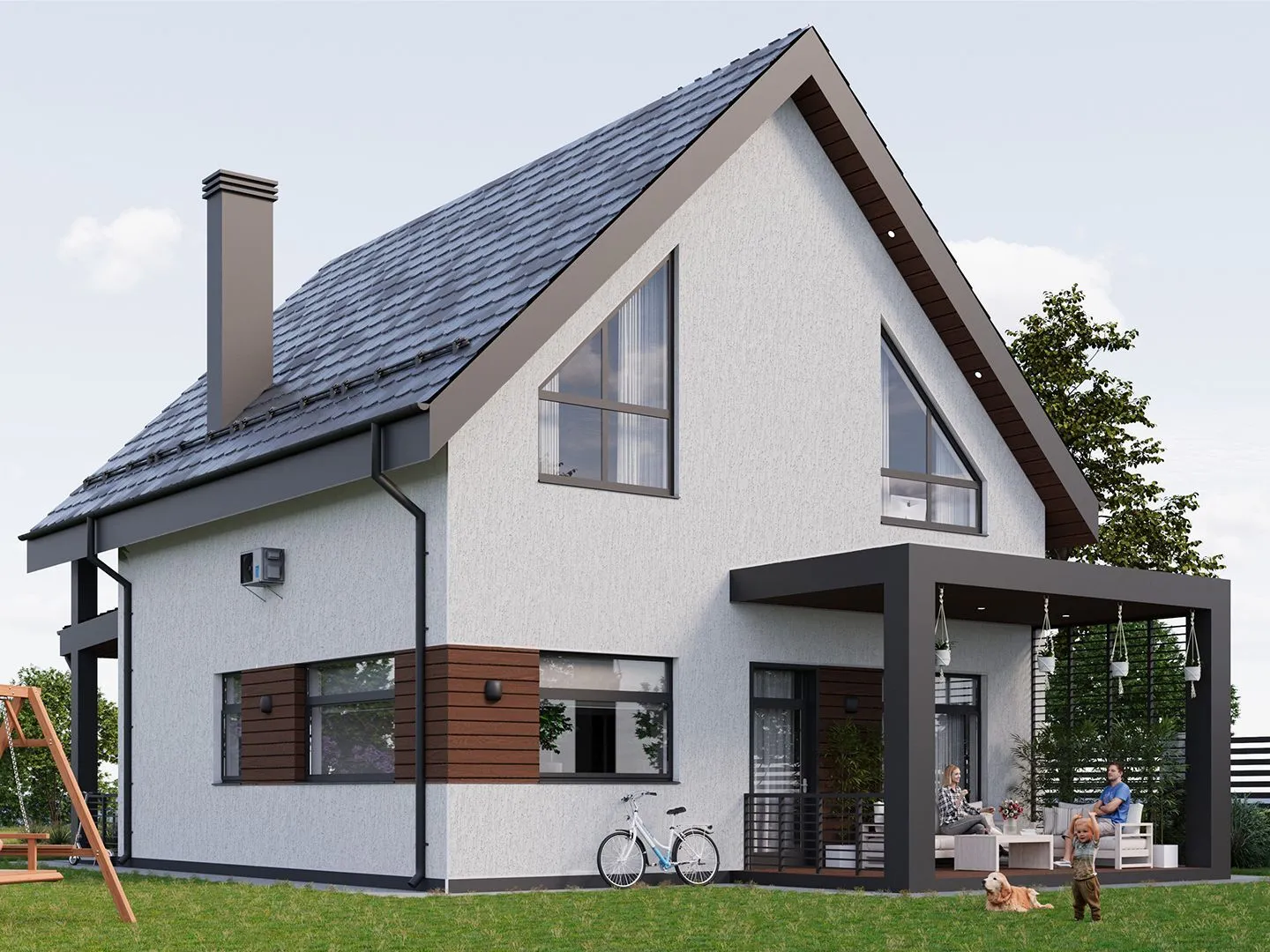 Скандинавский дом с террасой