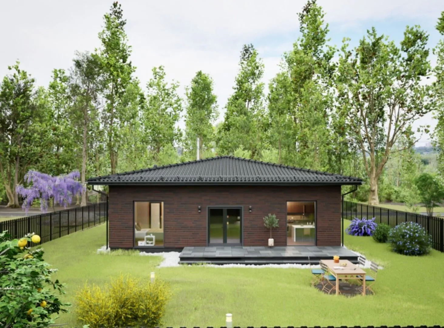 Одноэтажный жилой дом 