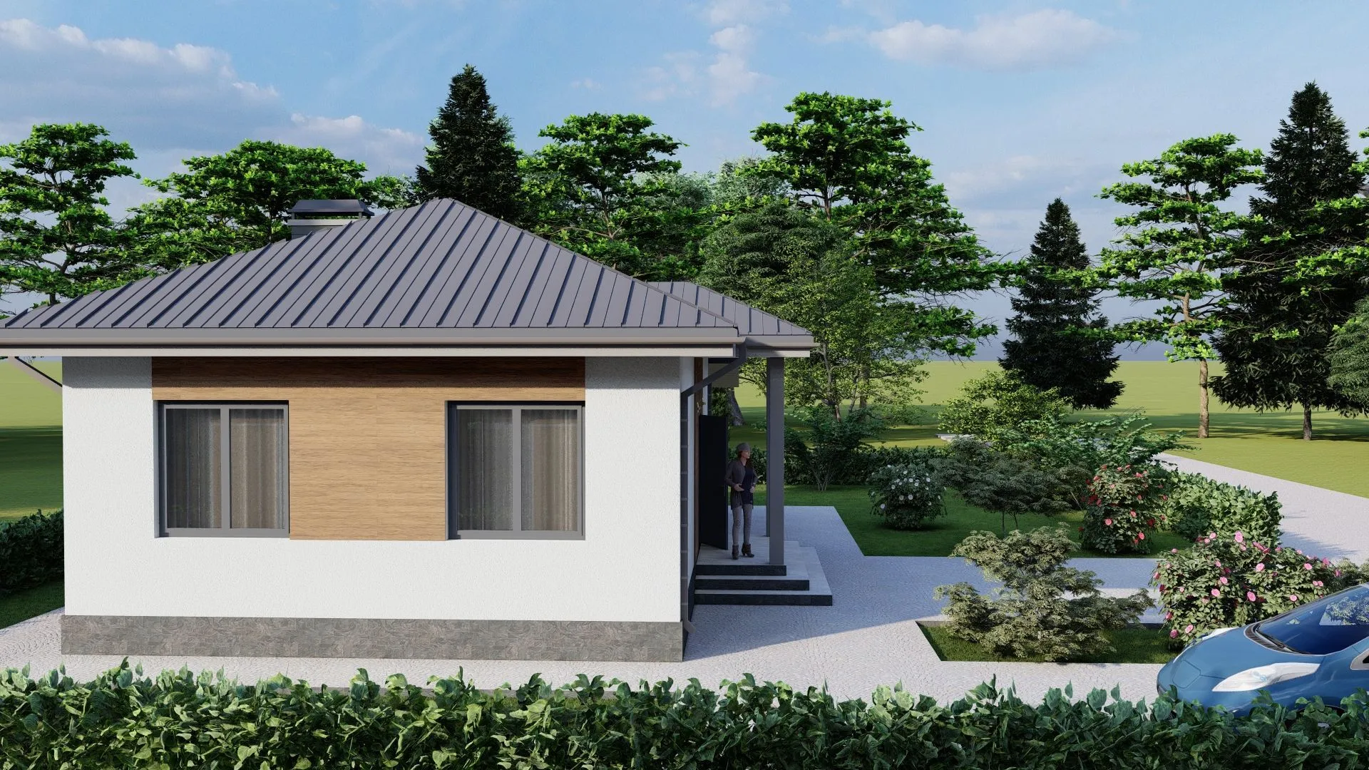 Одноэтажный дом площадью 81 кв.м.