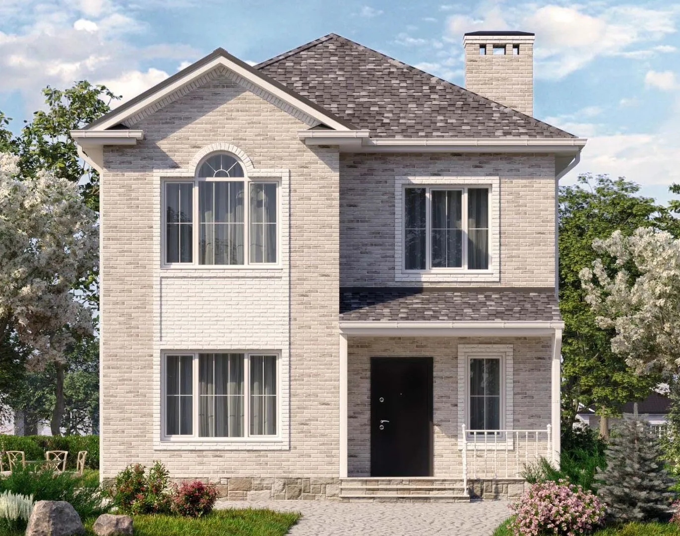 Двухэтажный загородный дом №160