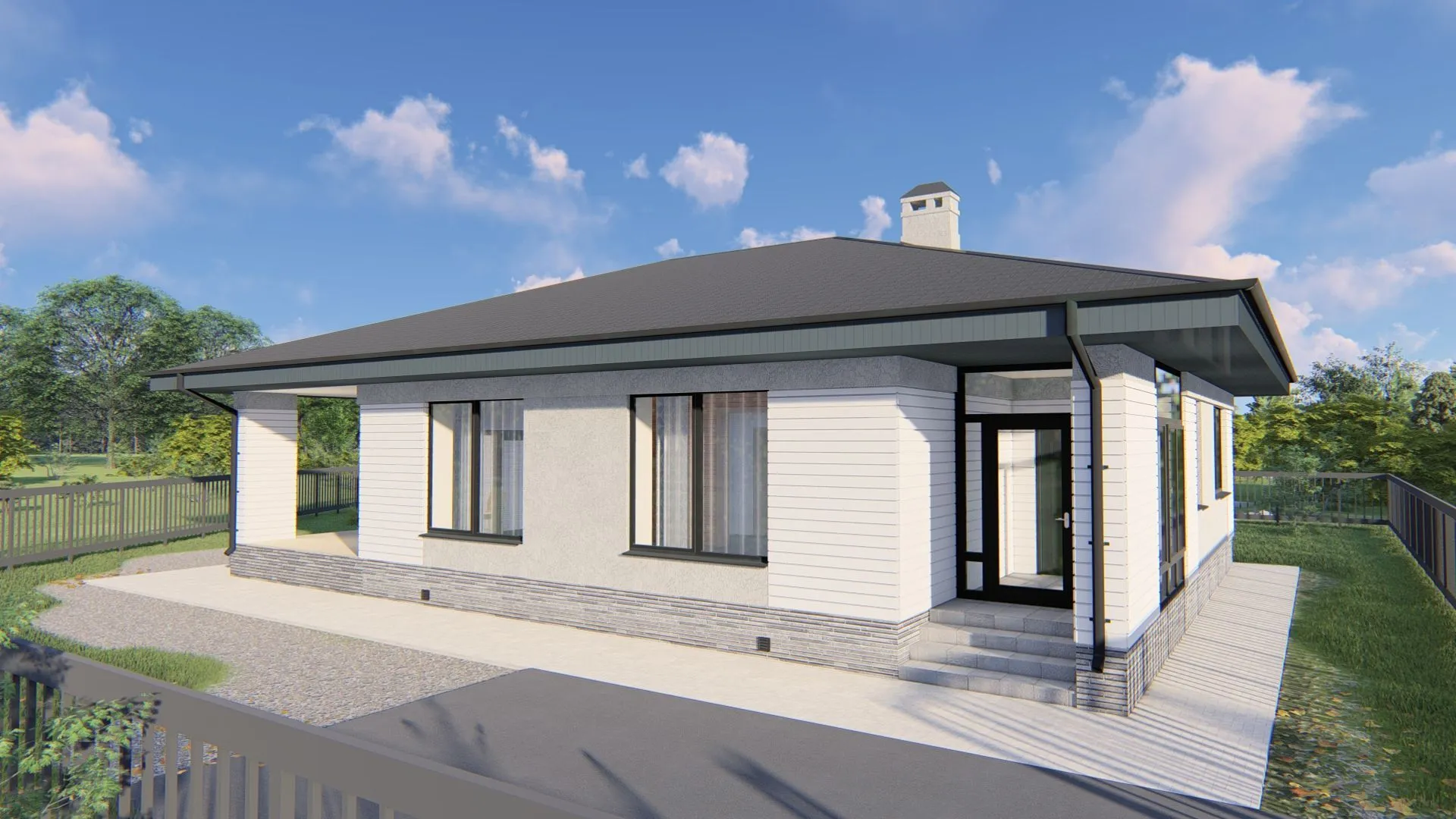 Одноэтажный дом ДНК Ш135-123