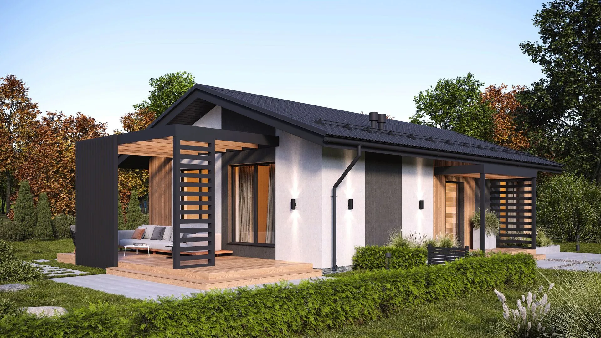 Одноэтажный дом Скандинавия 1-75