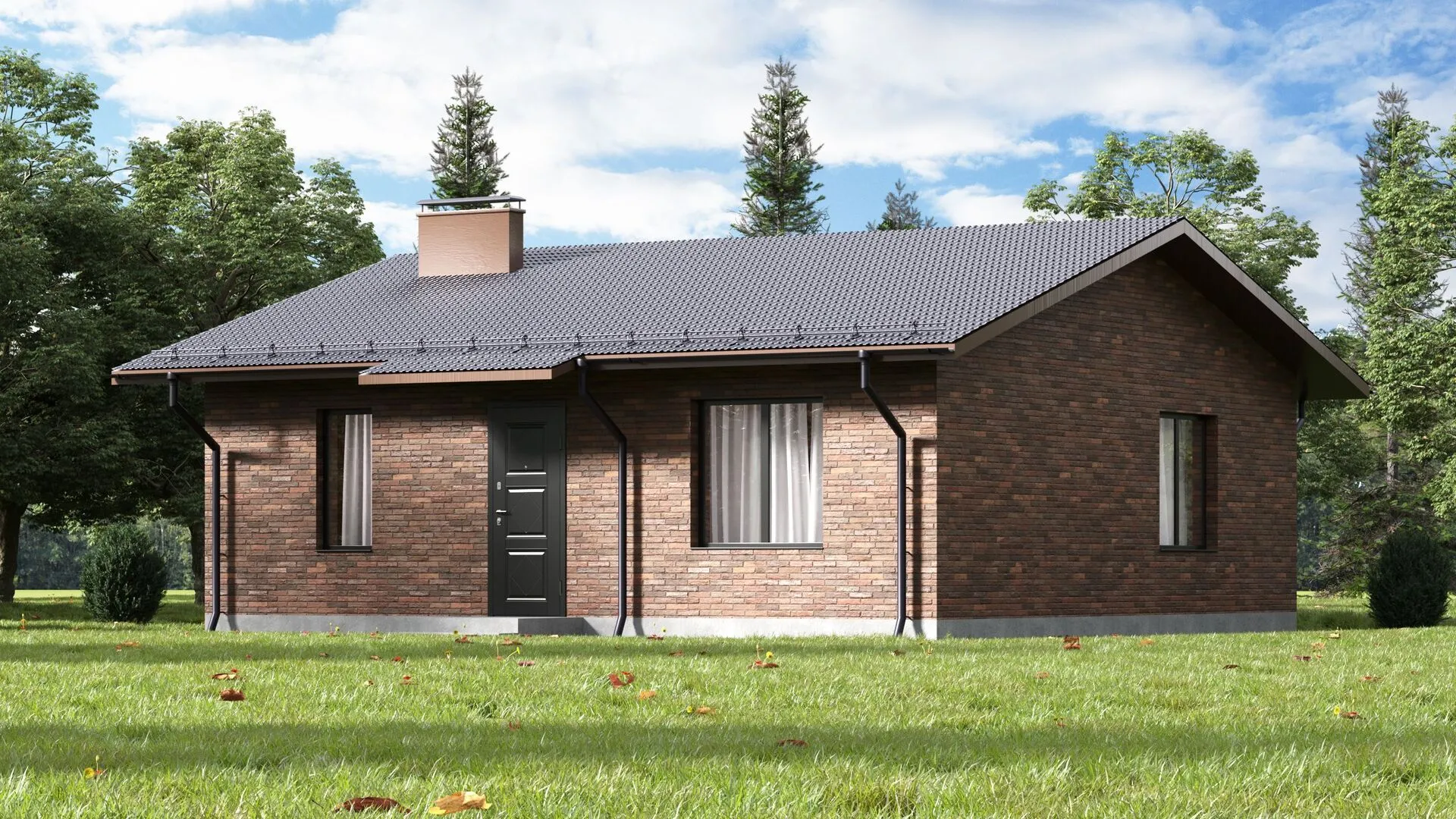 Индивидуальный жилой дом площадью 78 м2