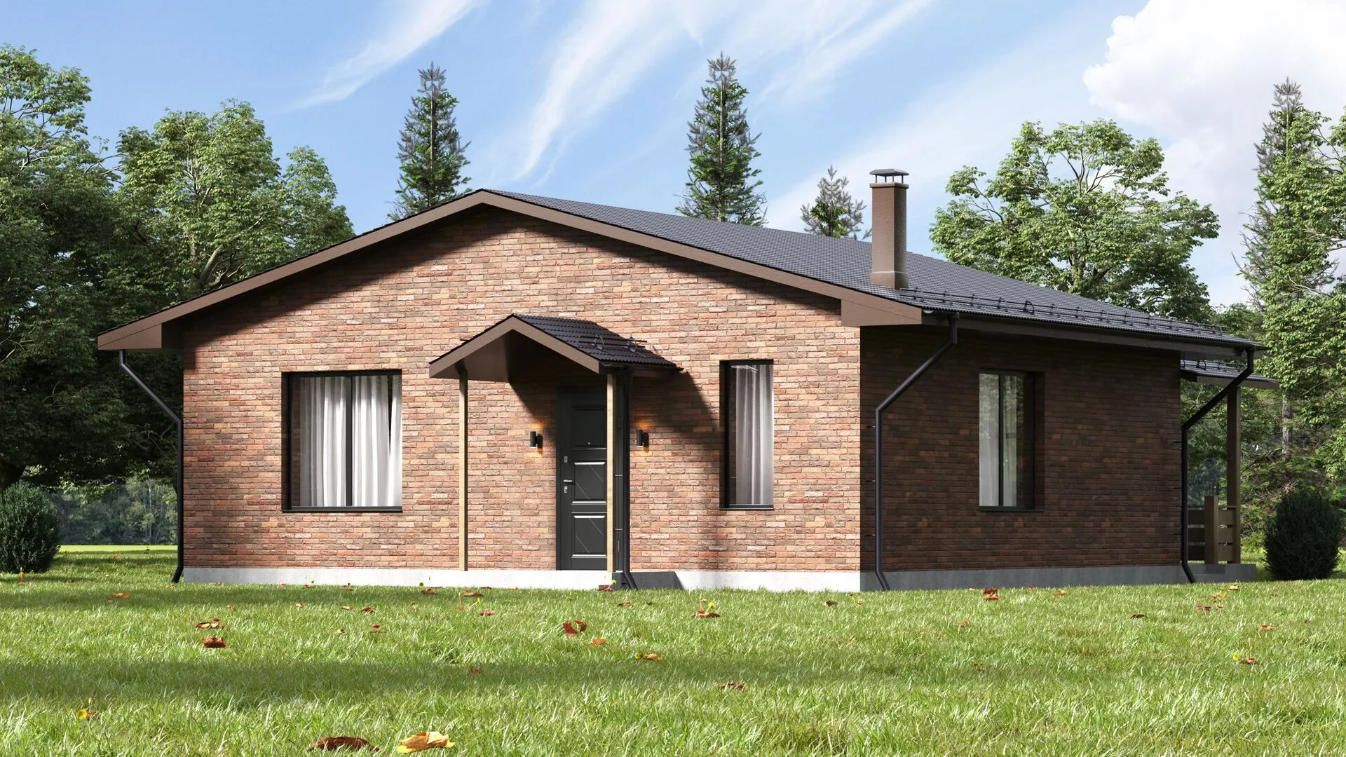 Индивидуальный жилой дом площадью 83 м2