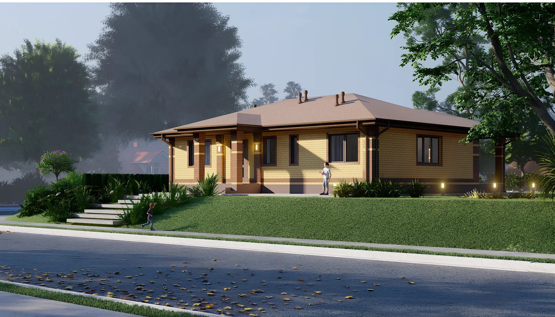 Одноэтажный дом на три спальни ДНК К120-107