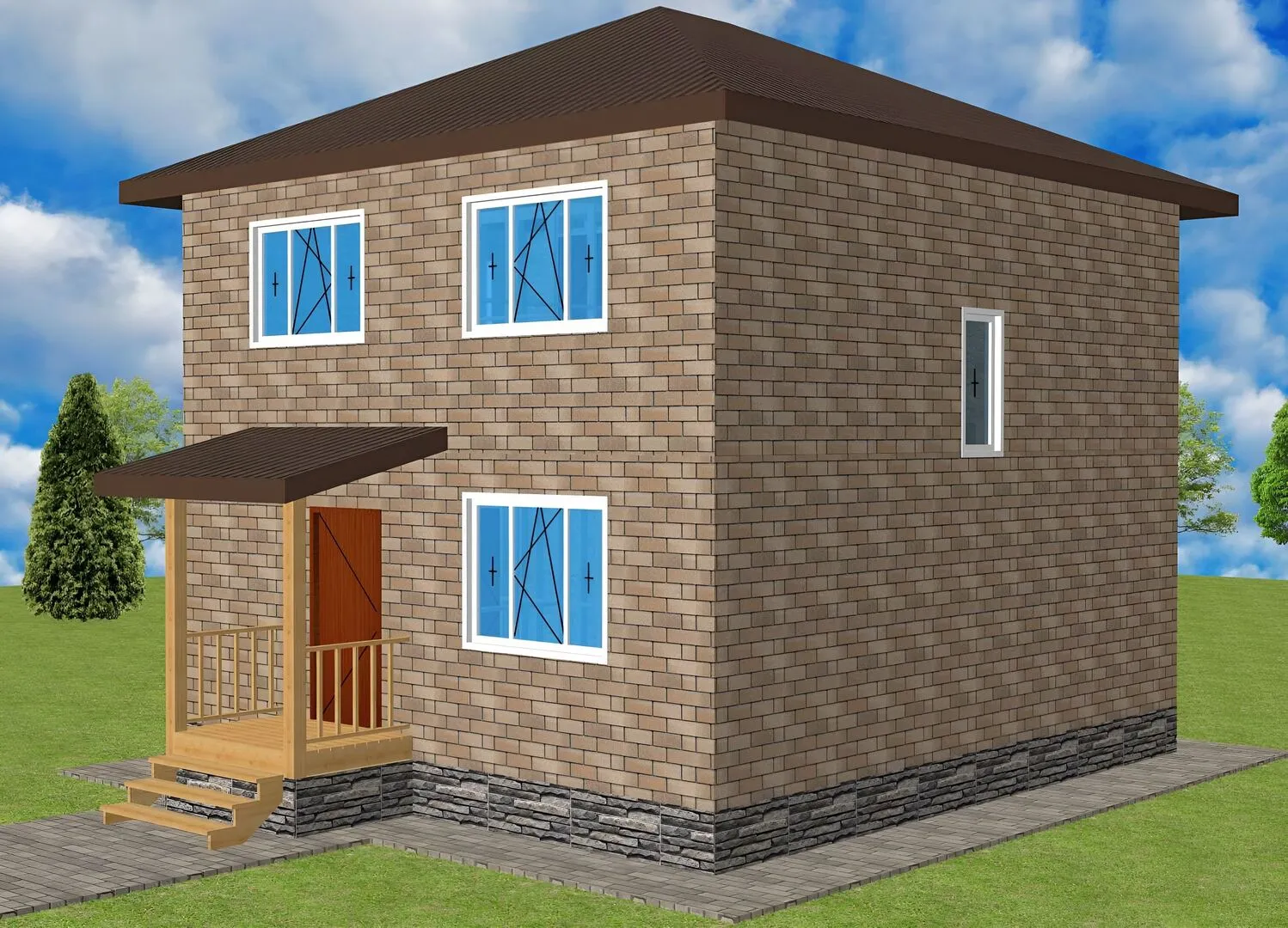 Двухэтажный дом в классическом стиле Г-132