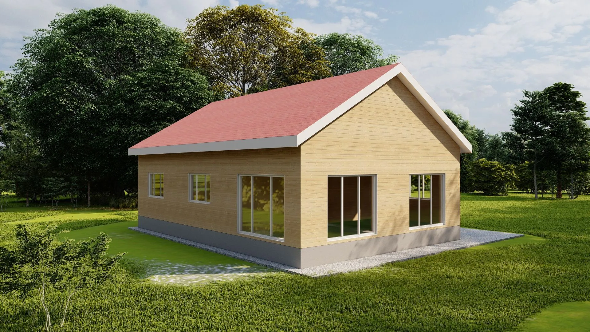 Дом из профилированного бруса 8,8х12,6м