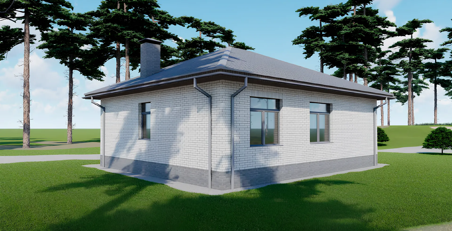 Одноэтажный дом ДНК К87-83