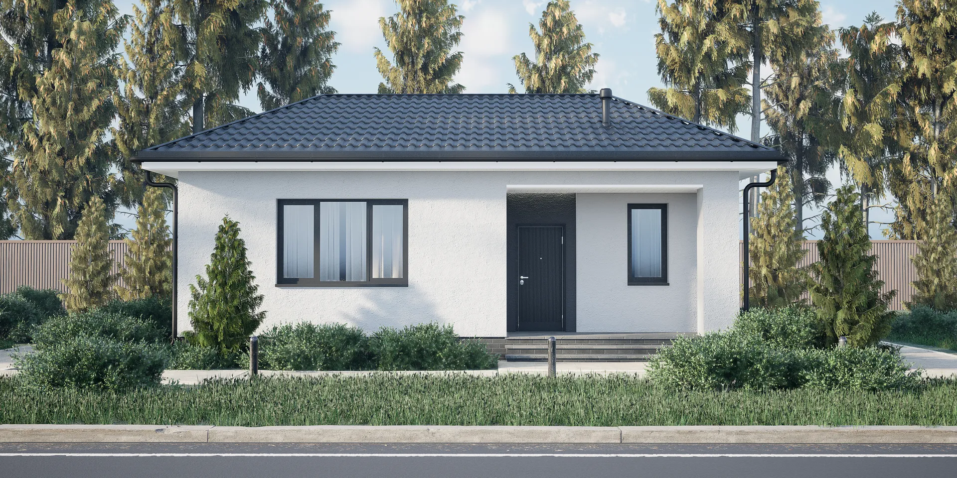 Одноэтажный дом СКАЙ-60