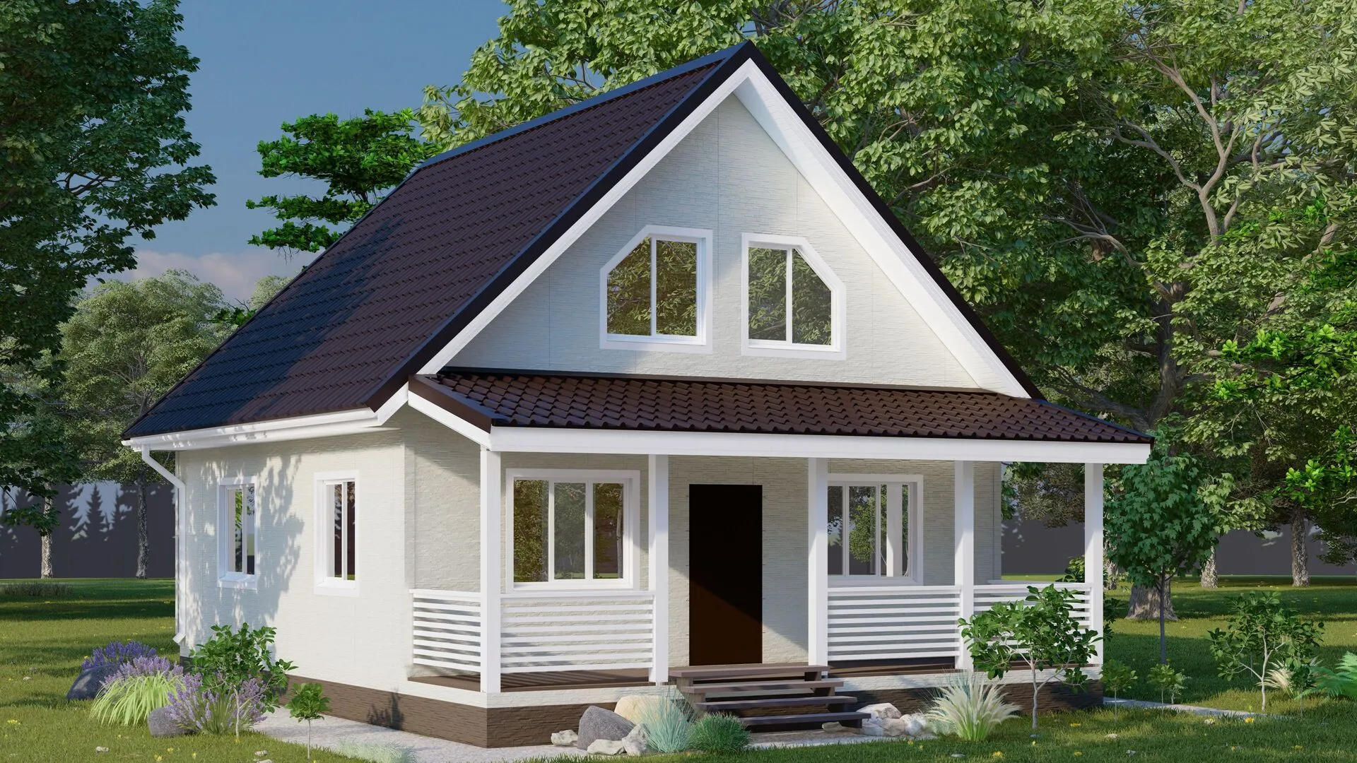 Дом с мансардой