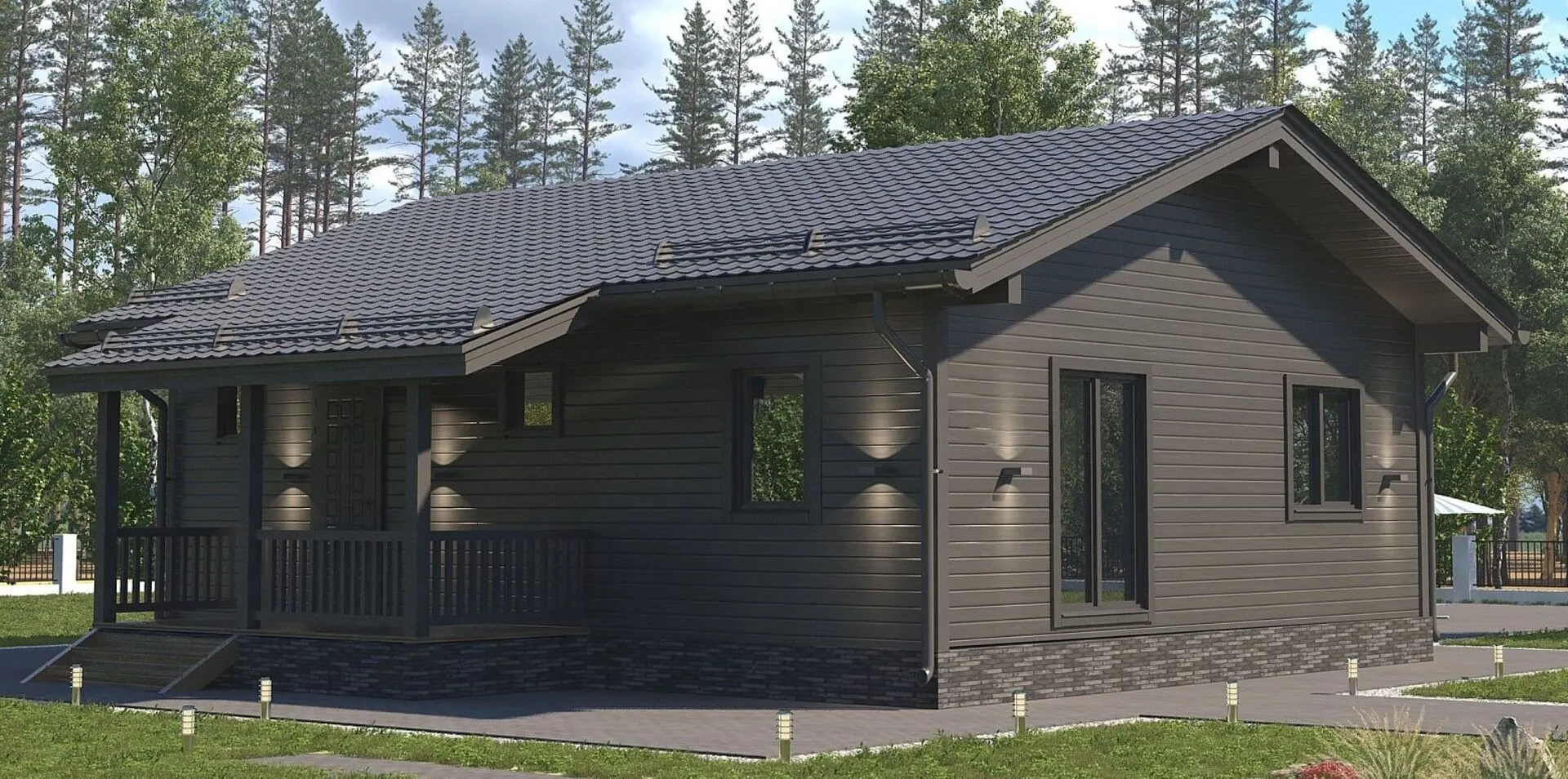 Каркасный дом. Проект К - 72.