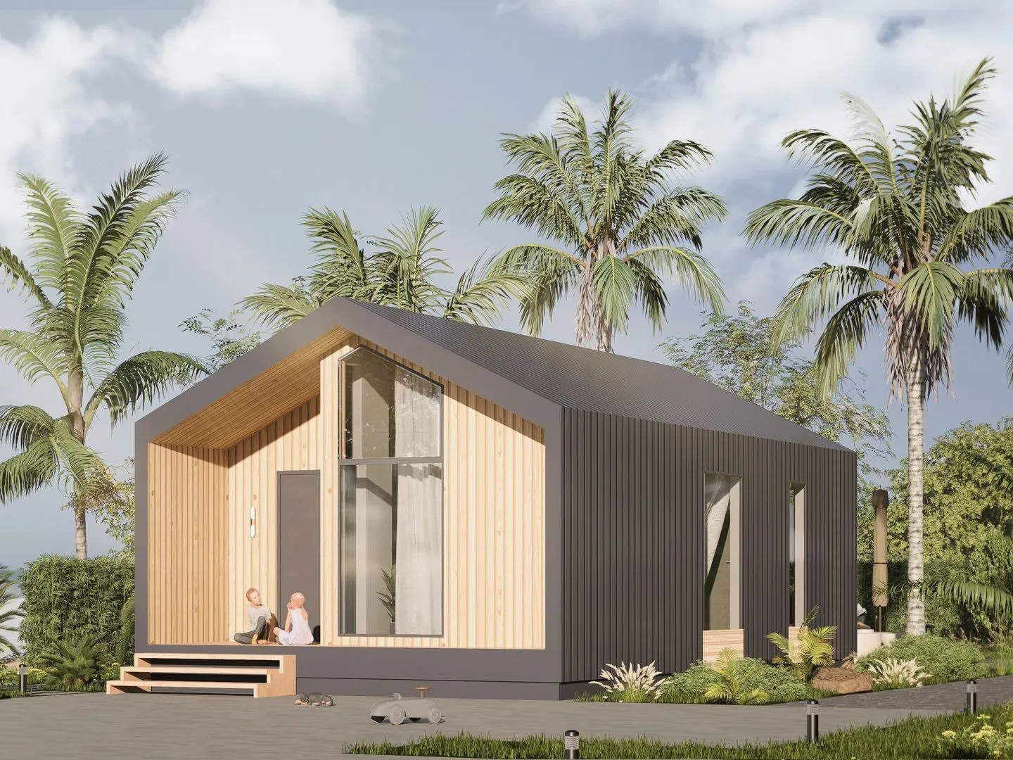 Одноэтажный загородный дом BARN 54 м2