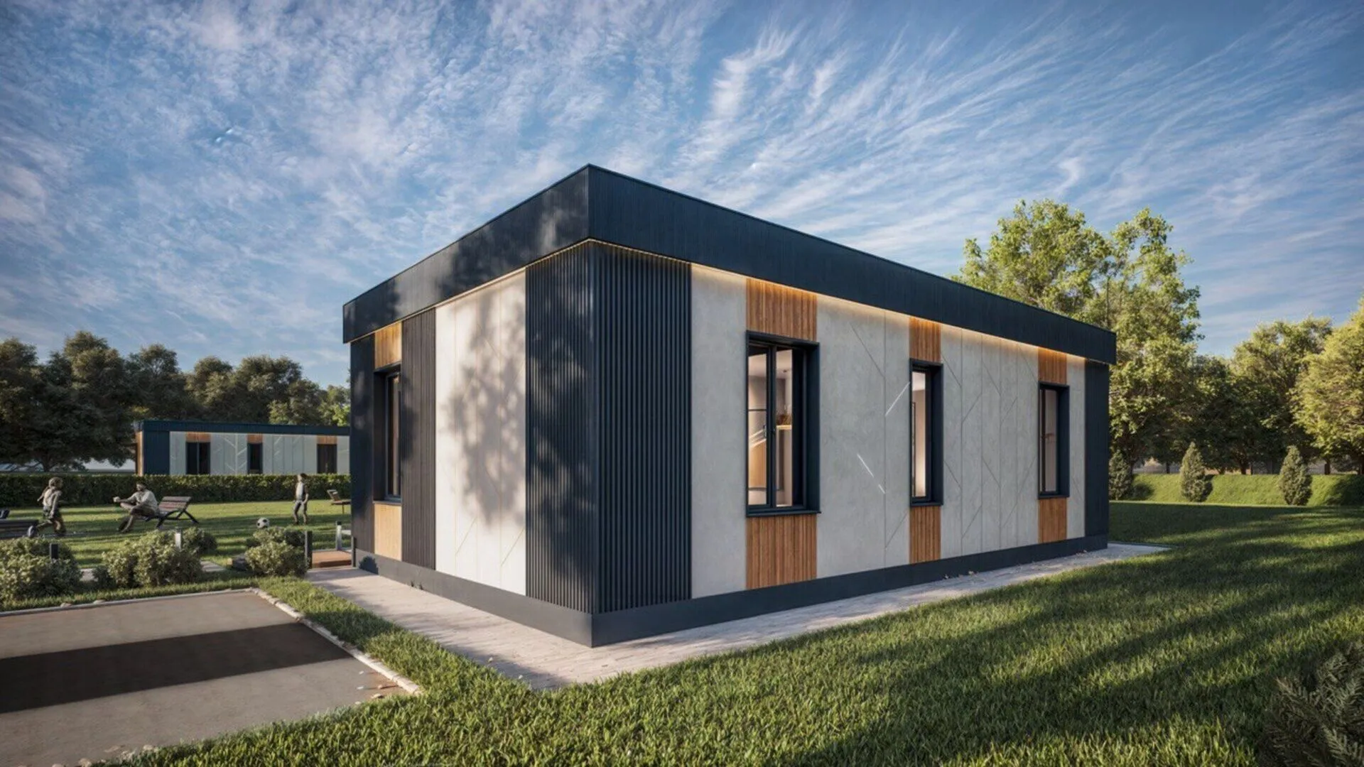 Дом 1 этажный ХайТек 120