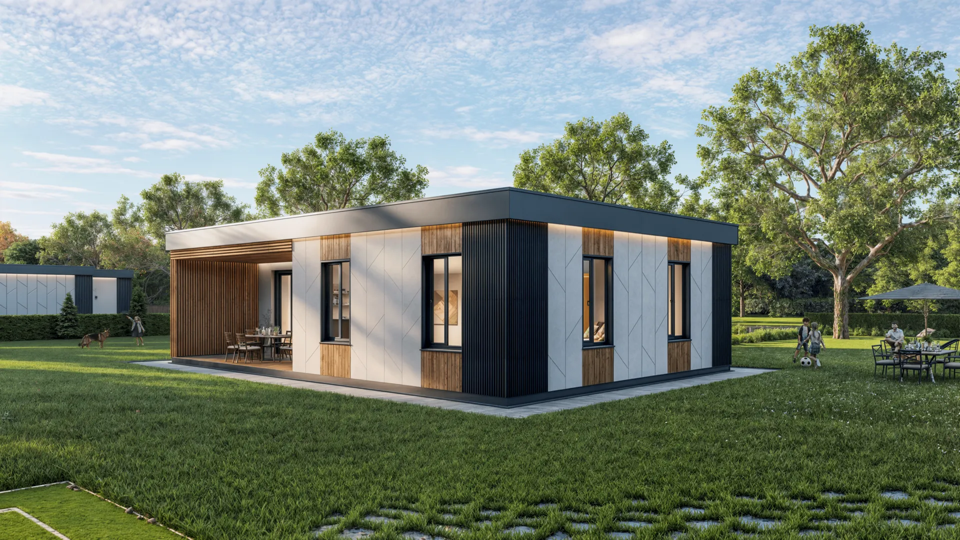 Дом 1 этажный ХайТек 155