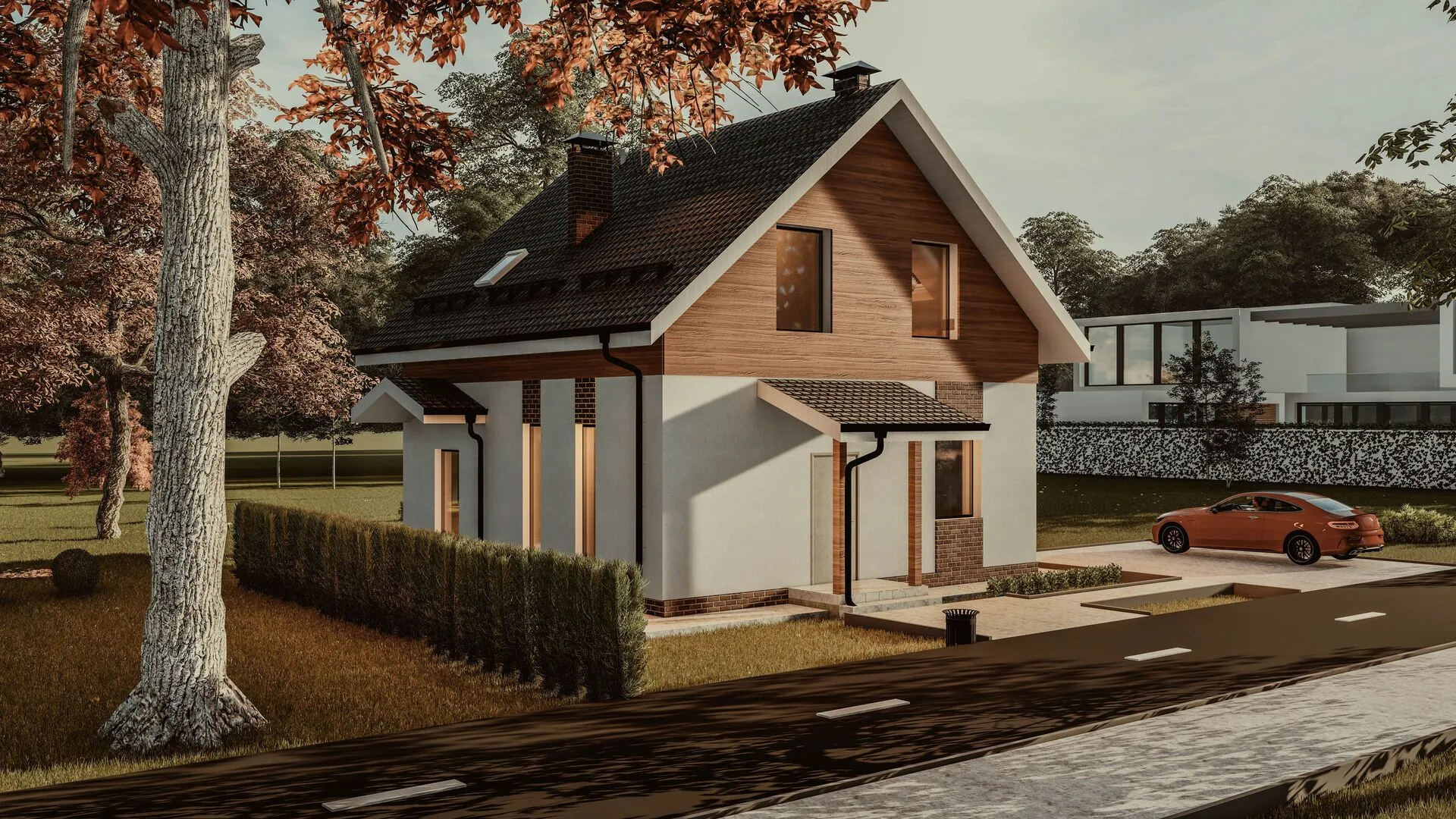 Мансардный дом на Дружной