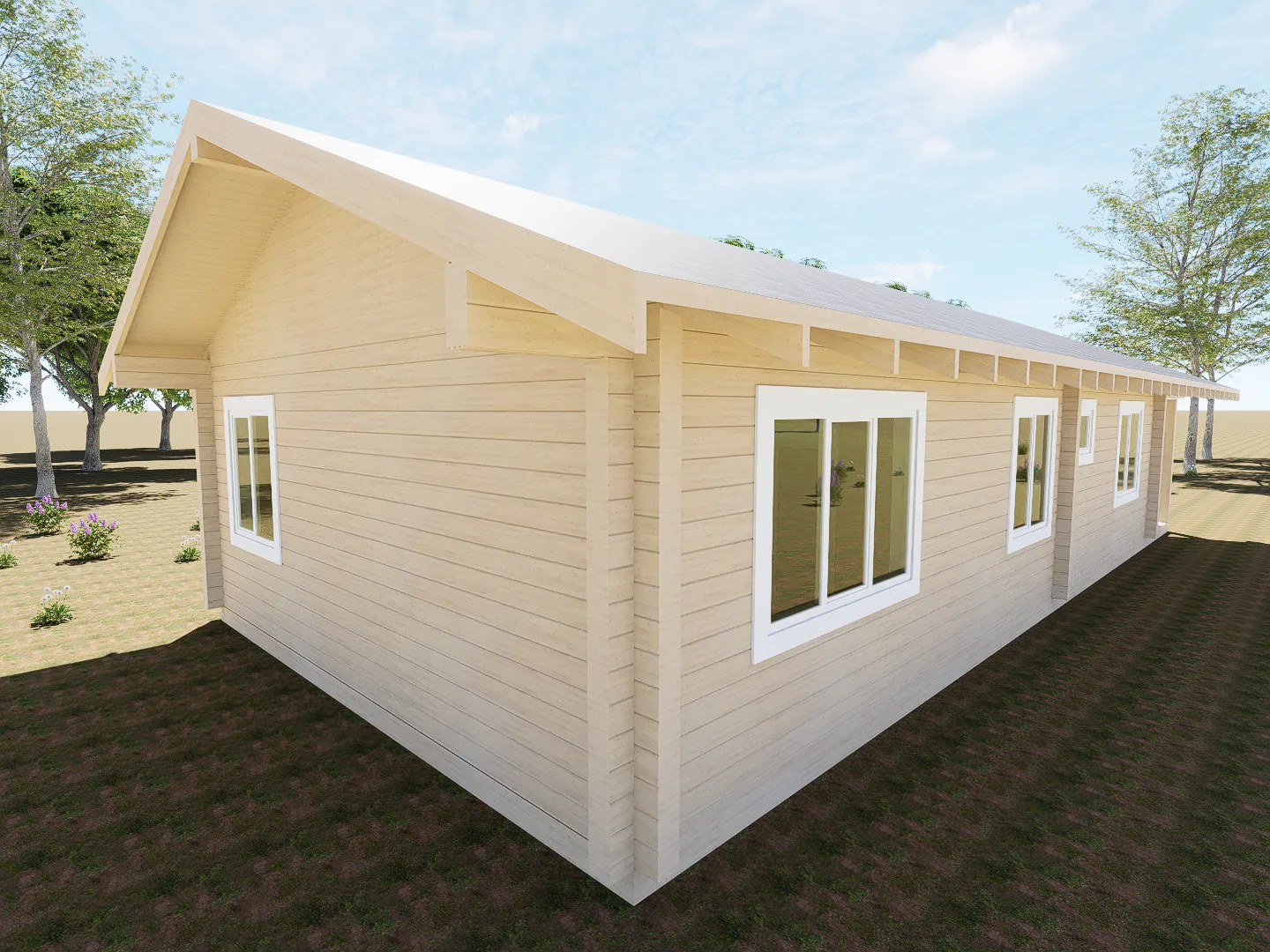 Дом из клееного бруса по проекту БД-106