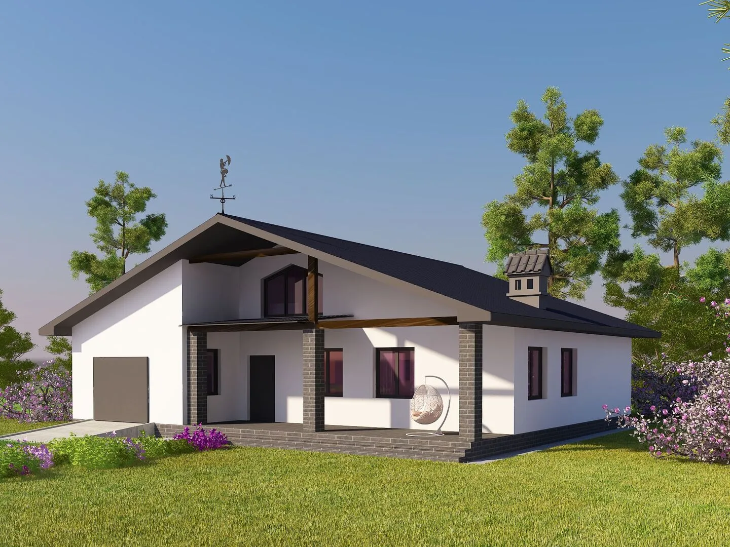 Одноэтажный дом Сибирь