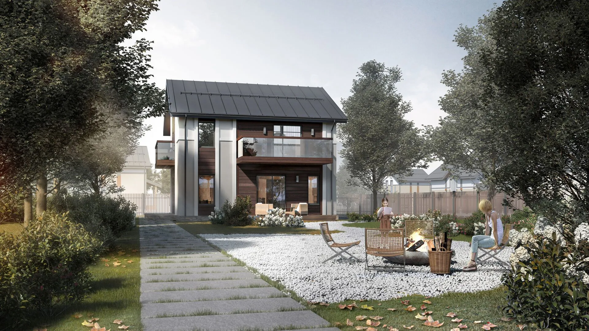 Загородный дом из газобетона «S»