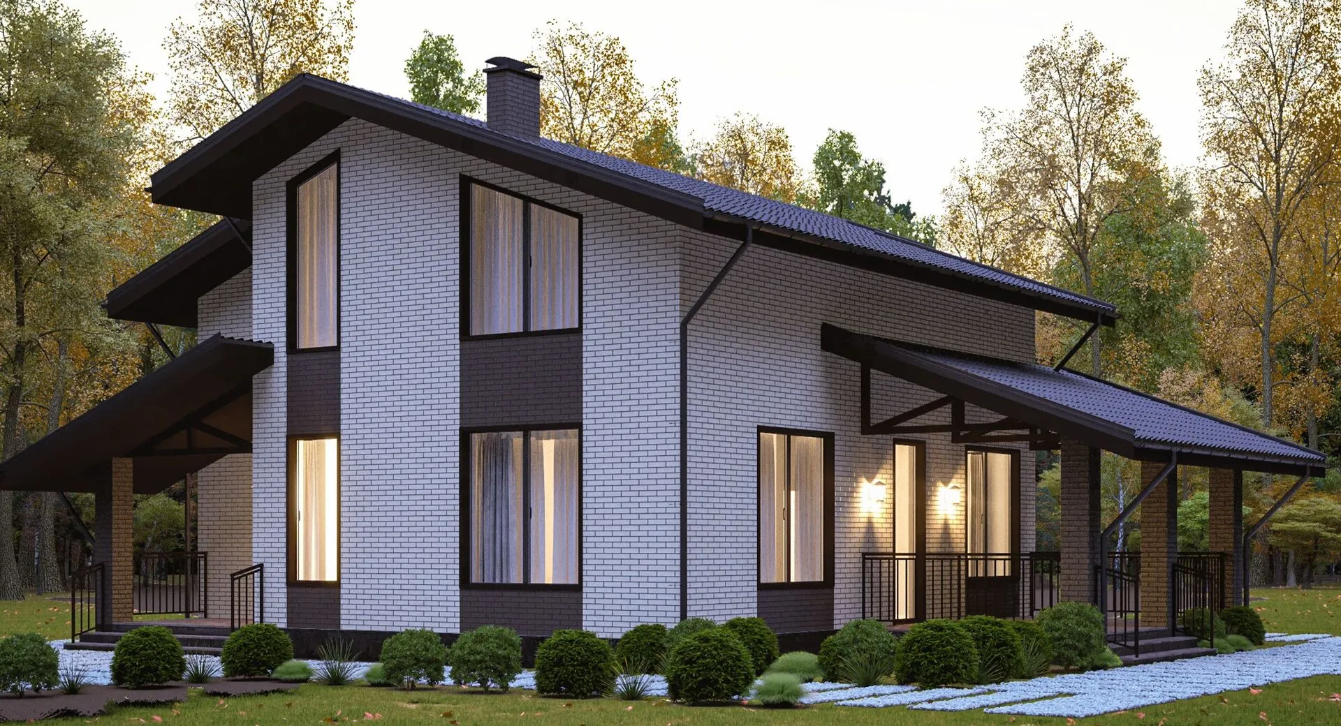 Двухэтажный дом БРАИТ-33К