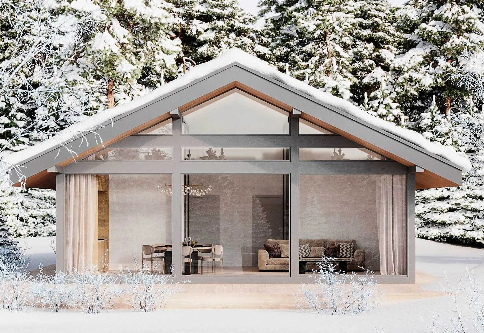 Одноэтажный дом Смарт 9х9