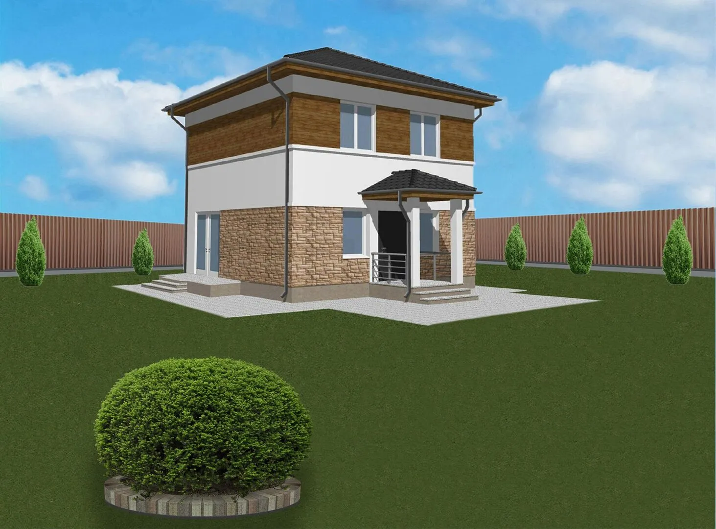 Проект ИЖД-100 (2 этажа) - с терассой