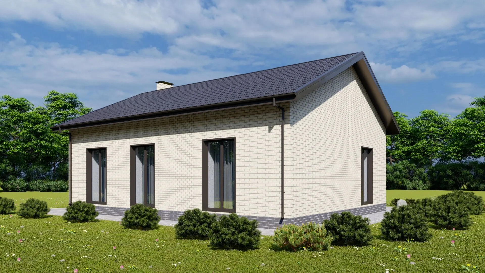 Одноэтажный дом EURO-86B