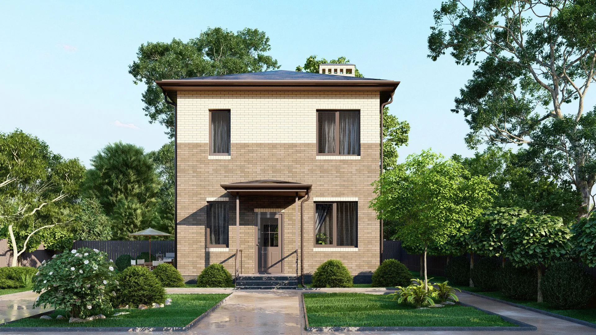 Двухэтажный дом Д-85