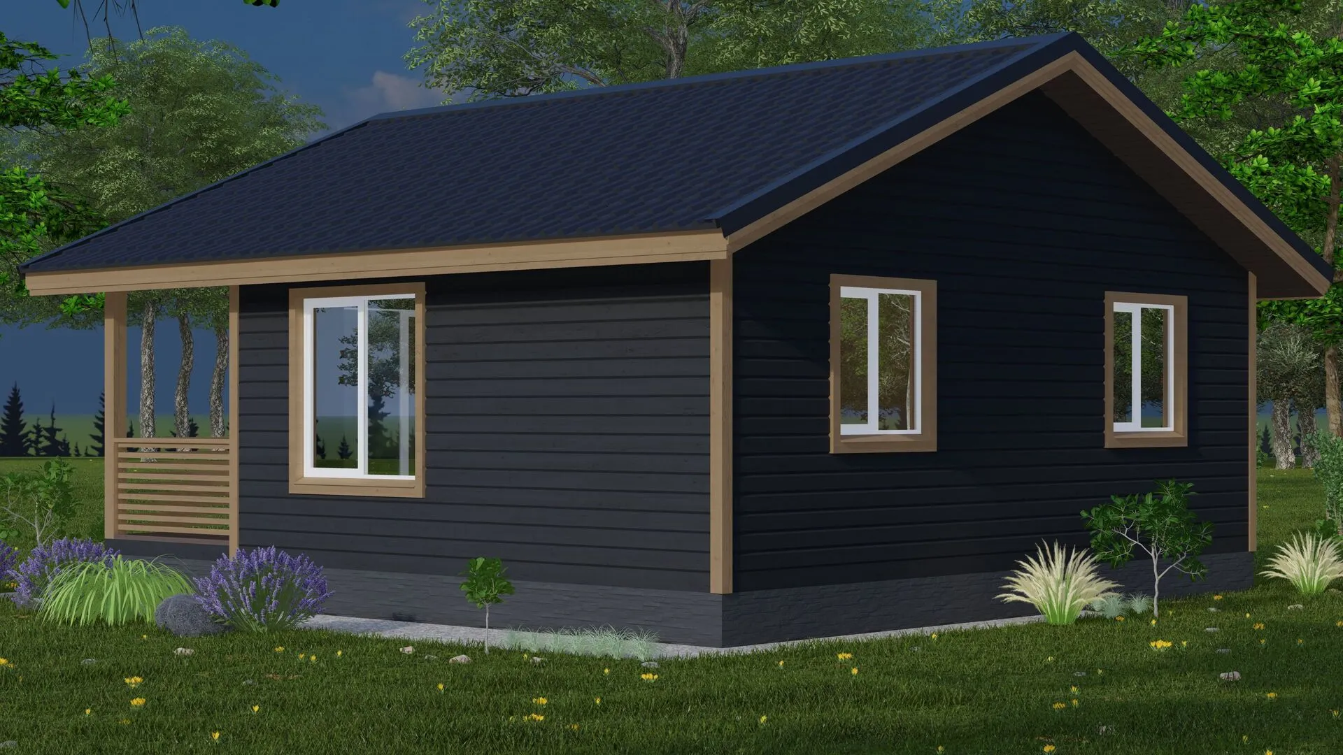 Одноэтажный дом К-11 (2 спальни)