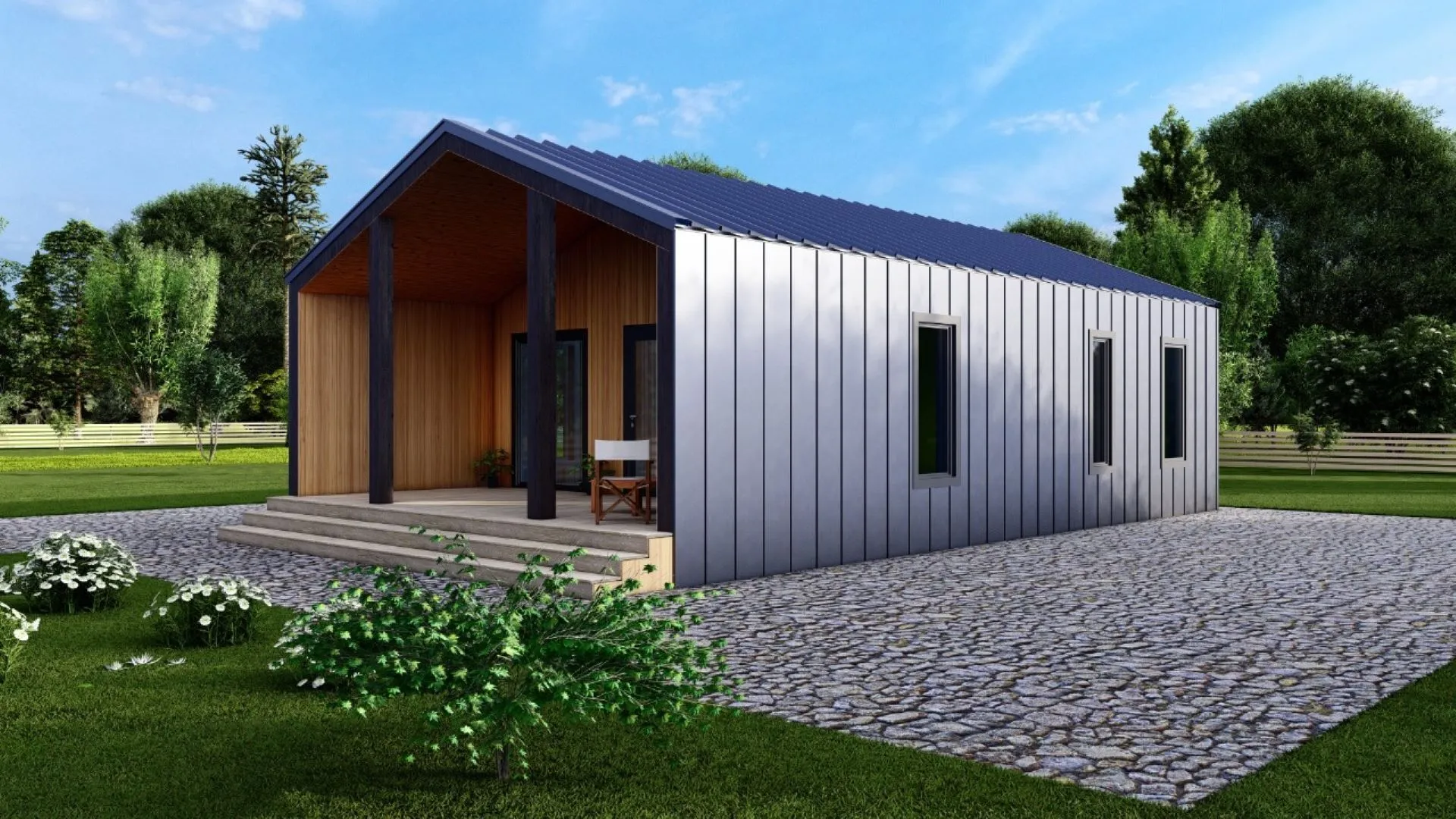 Каркасный зимний дом БН-14 