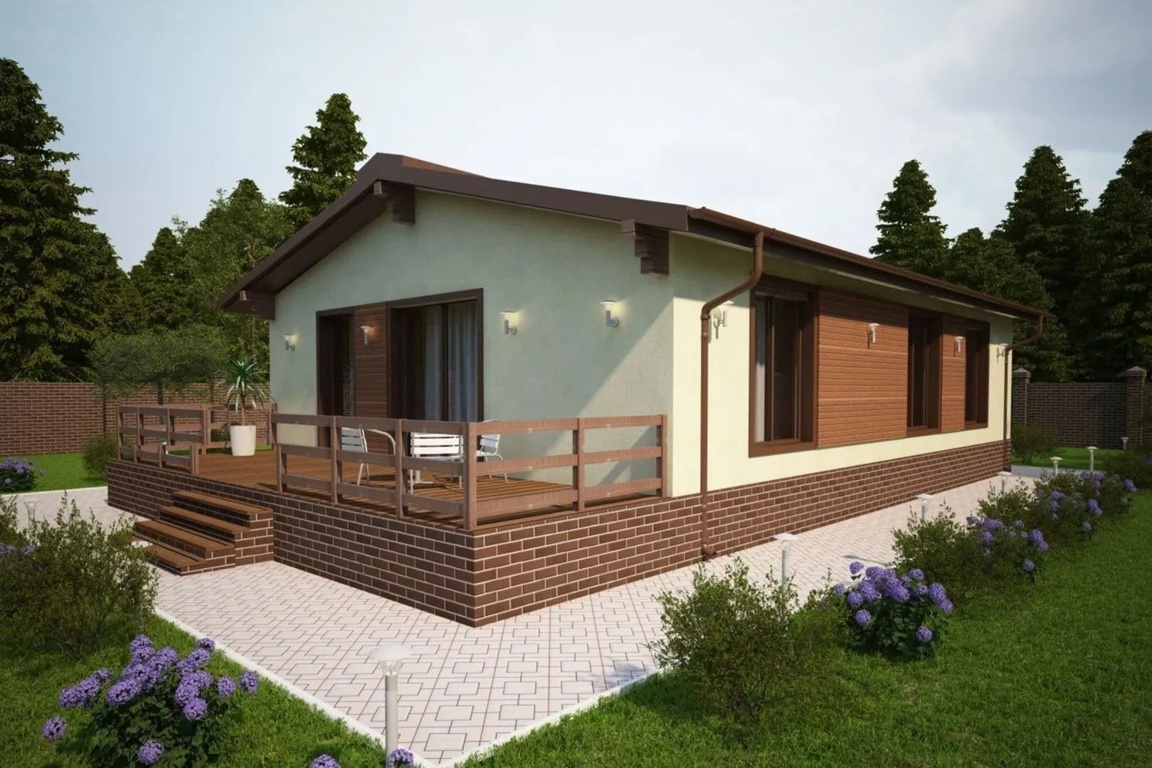 Уютный дом с двумя спальнями и студией