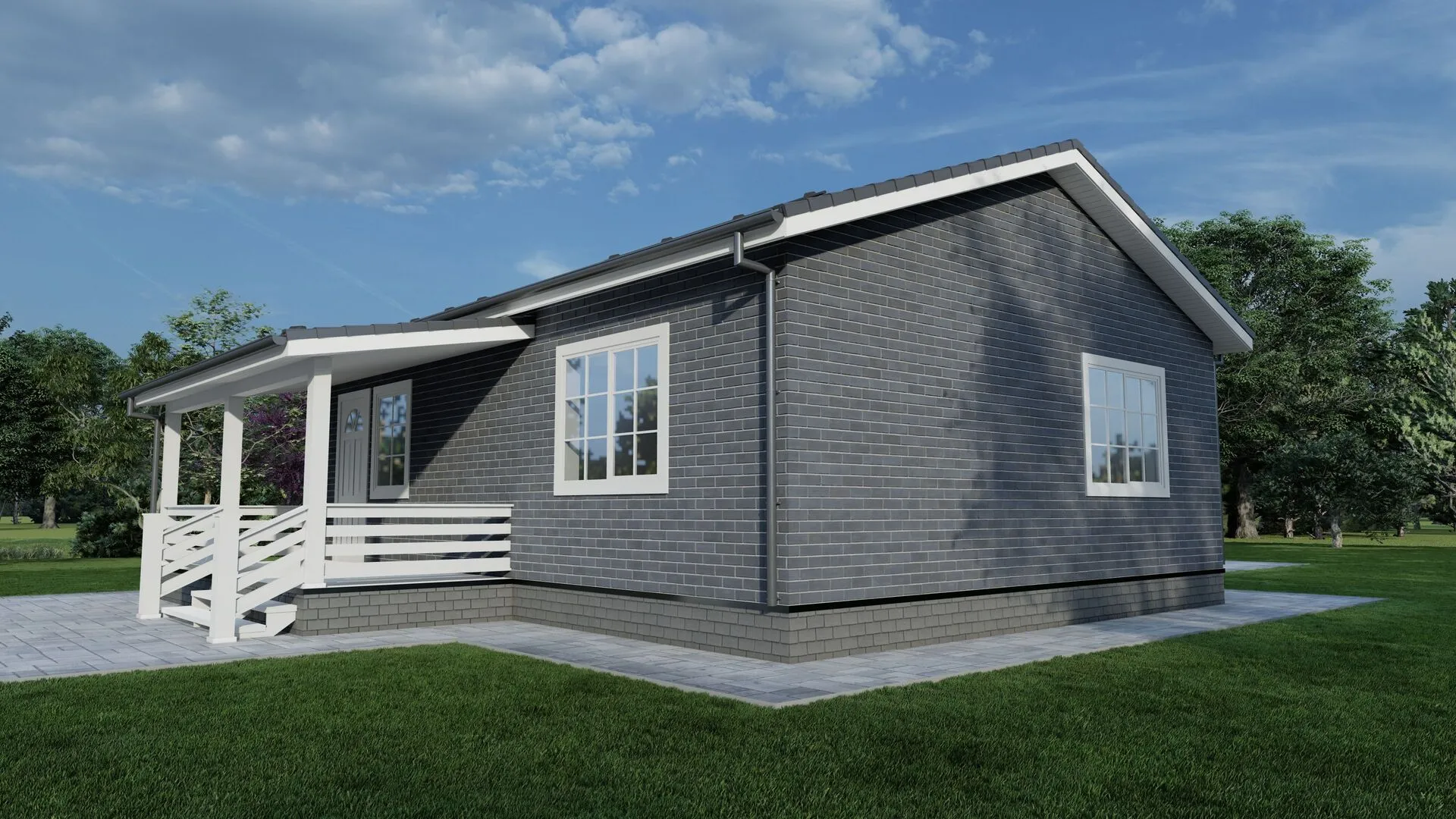 Одноэтажный дом из СИП панелей 