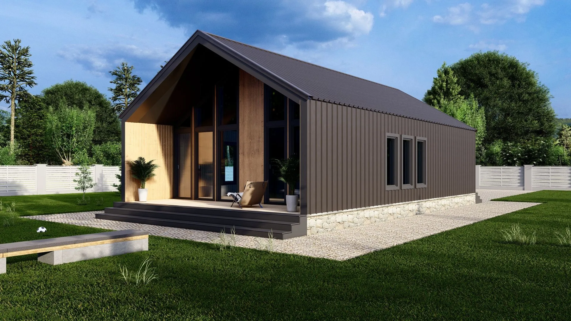 Каркасный зимний дом БН-1 