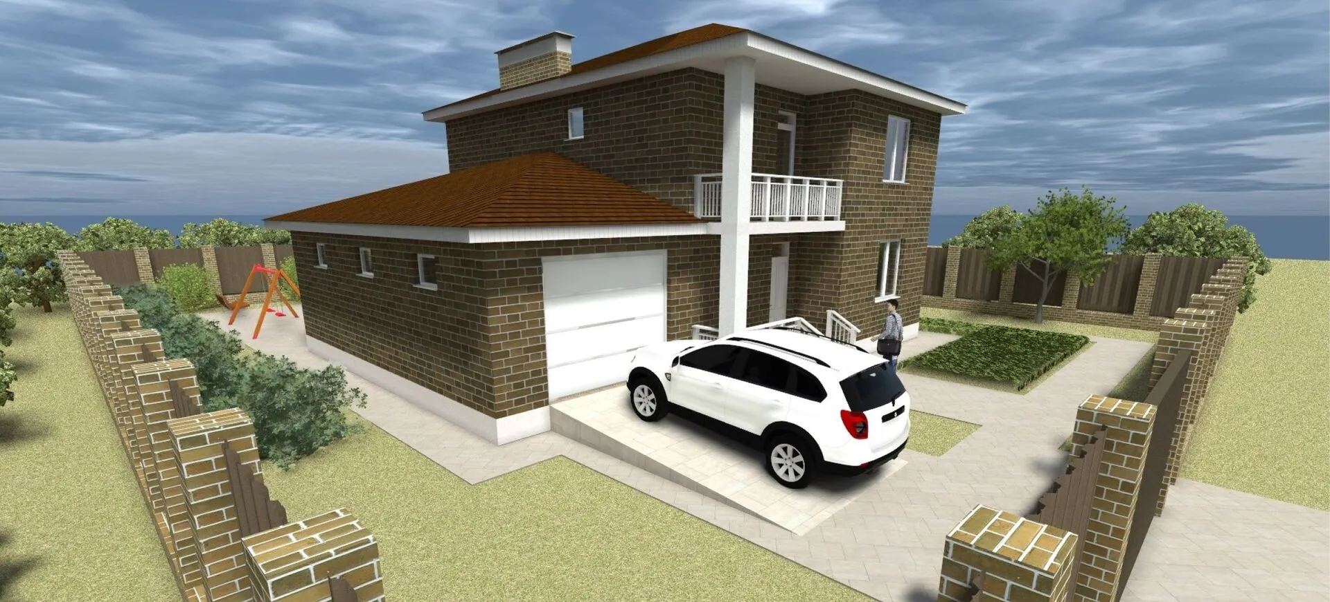 Двухэтажный загородный дом Оклахома-205К