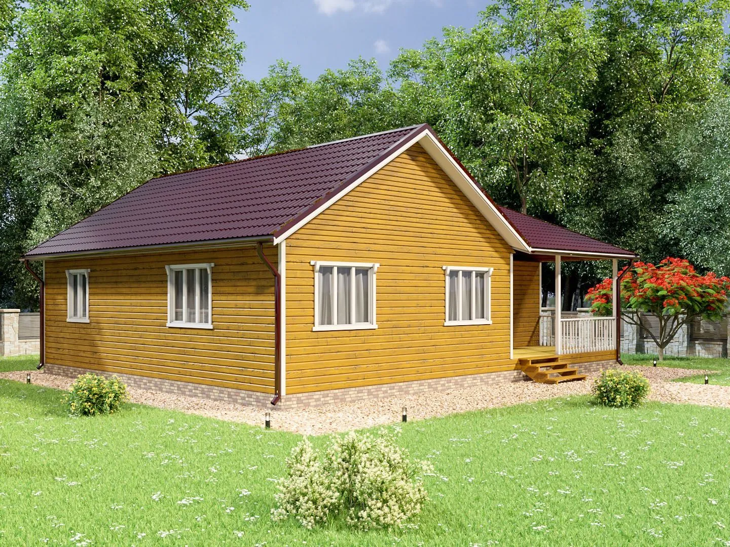 Одноэтажны каркасный дом «Королев»