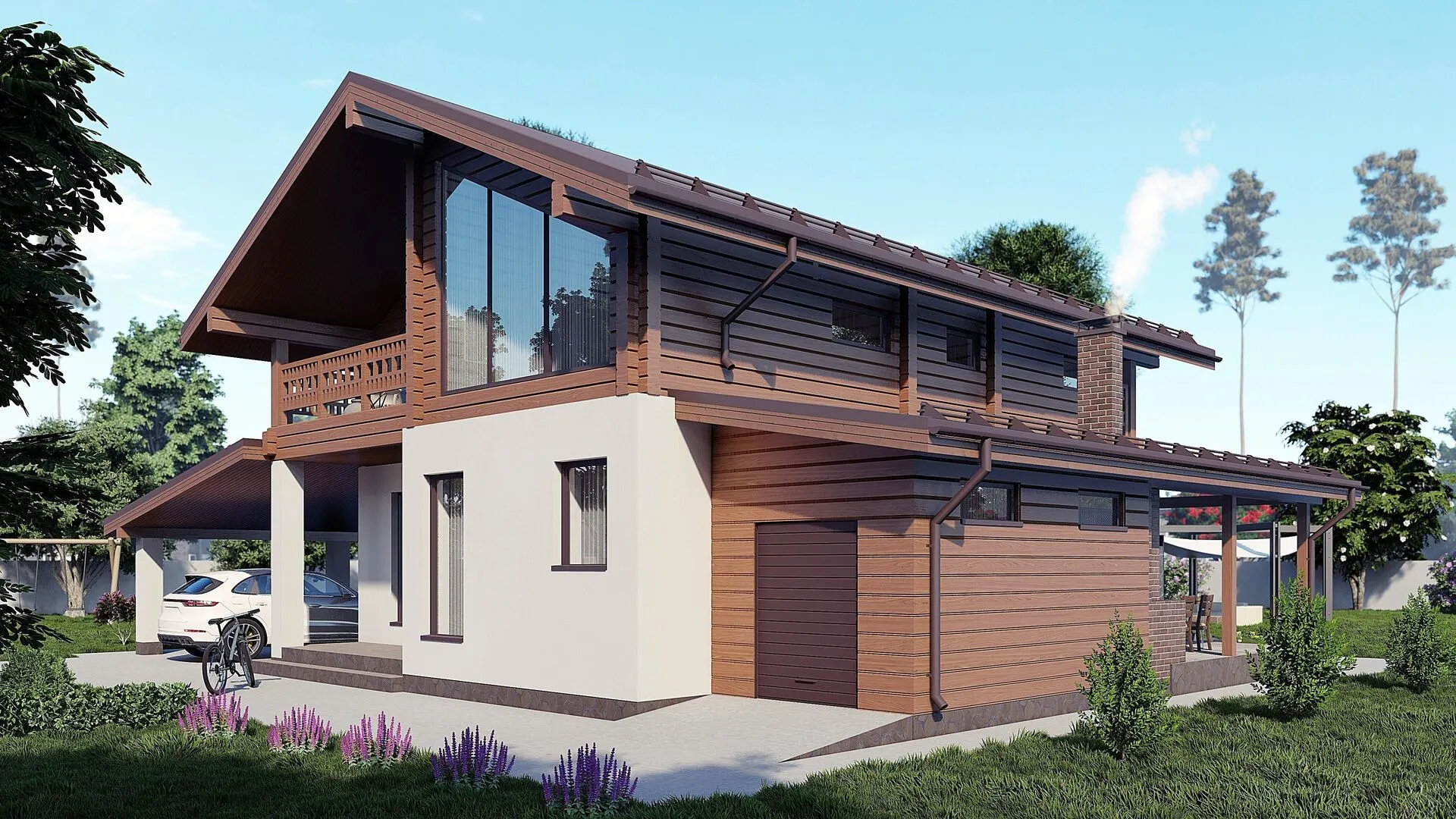 ДомБалков комбинированный 2 этажный 214