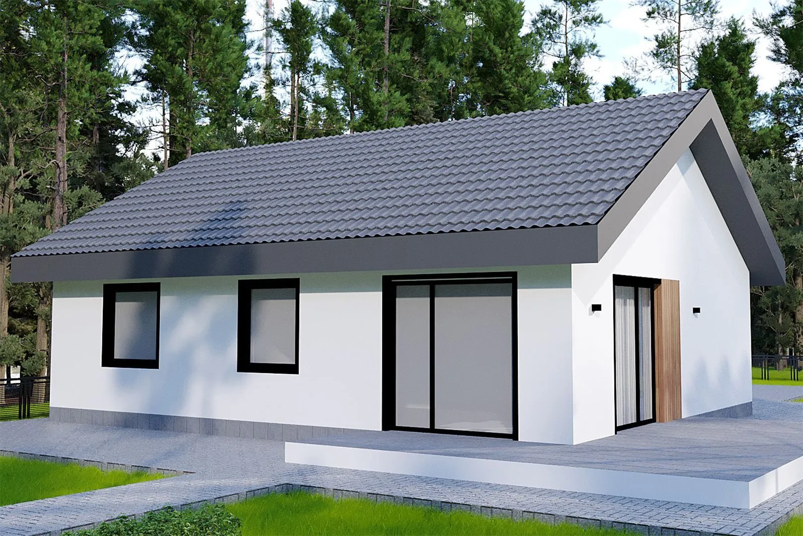 Одноэтажный дом Акира 83 в.1