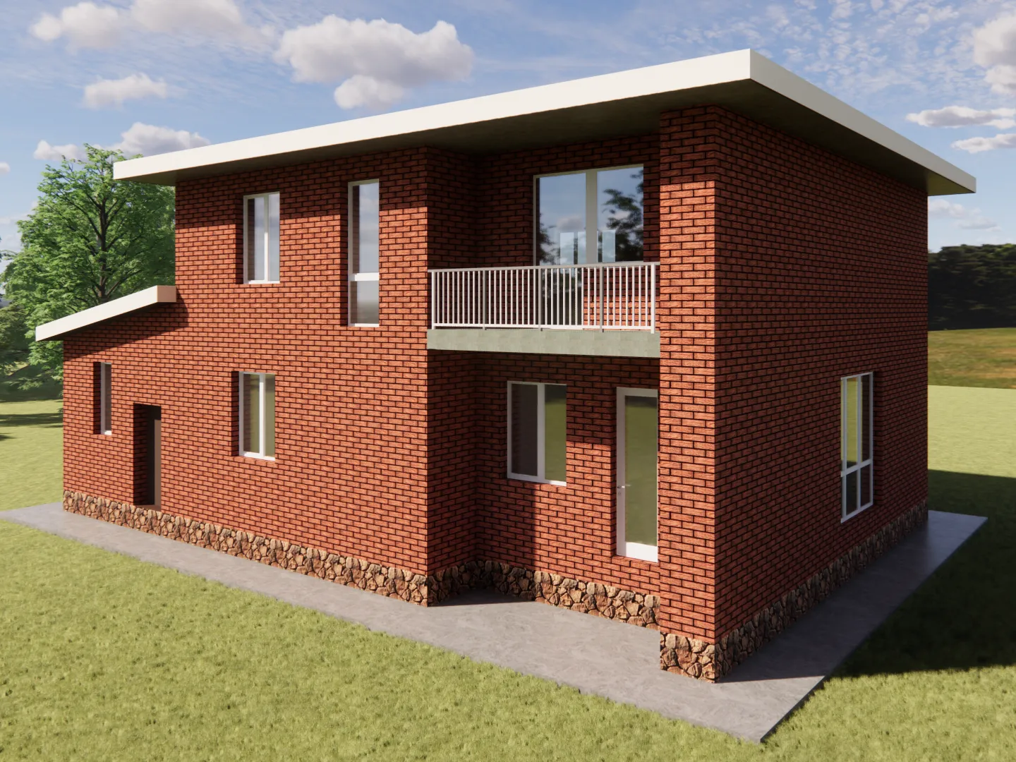 Двухэтажный каменный дом КД-21