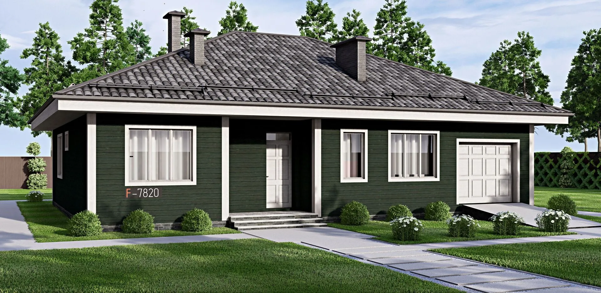 Проект одноэтажного дома F-7820