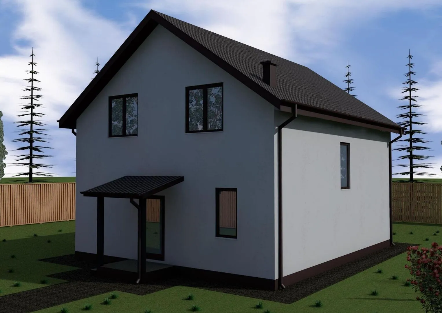 Дом с мансардой