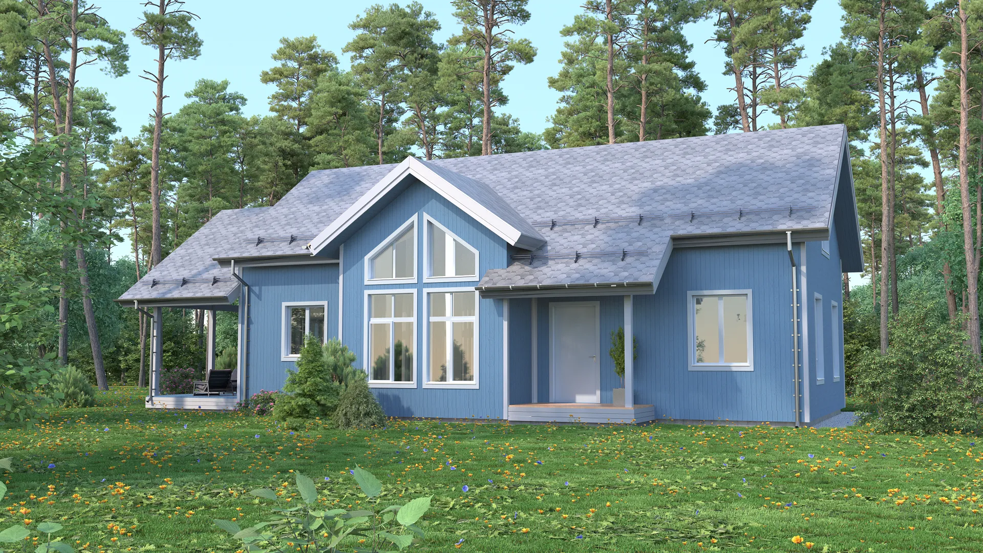 Дом с антресолью Волга -136